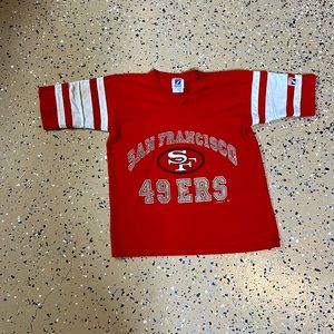 VINTAGE, RETRO Logo 7 49ers tee, very cool size M (10-12) girls or boys.